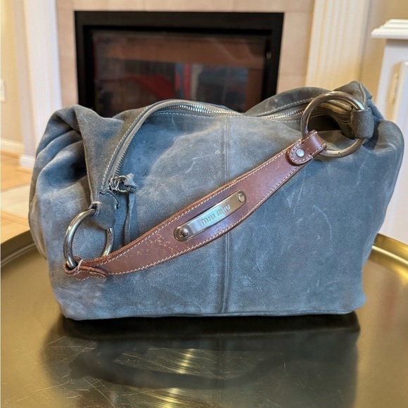 Miu Miu Handbags - MIU MIU Vintage Suede Slouchy Handbag